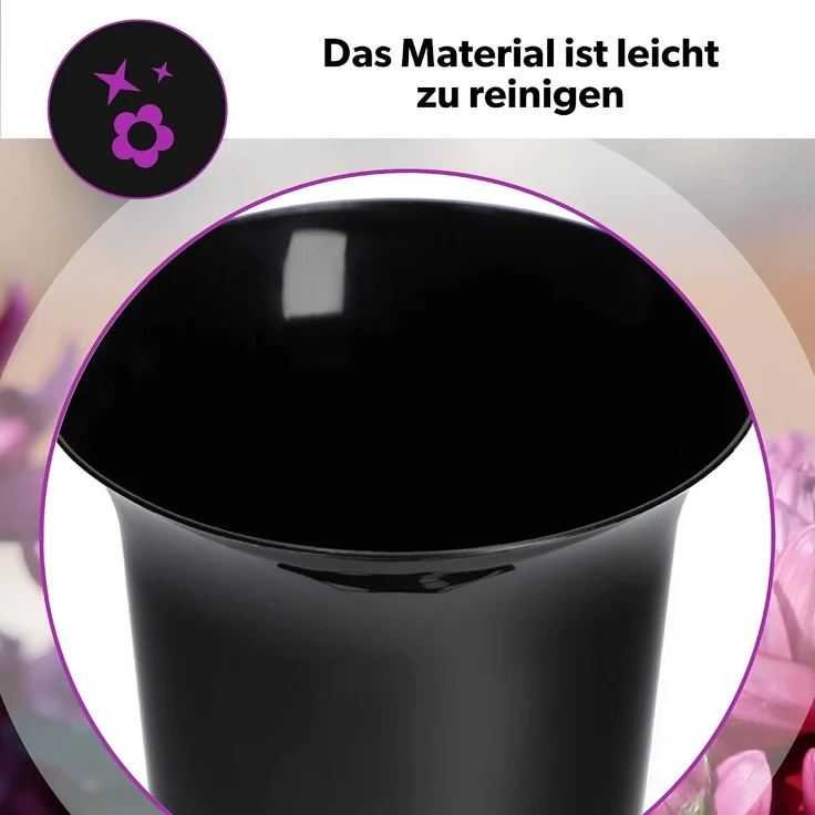 KADAX Vase, Fläschchen für Friedhof, Grabstein, Schwarz, 23 cm – Bild 5