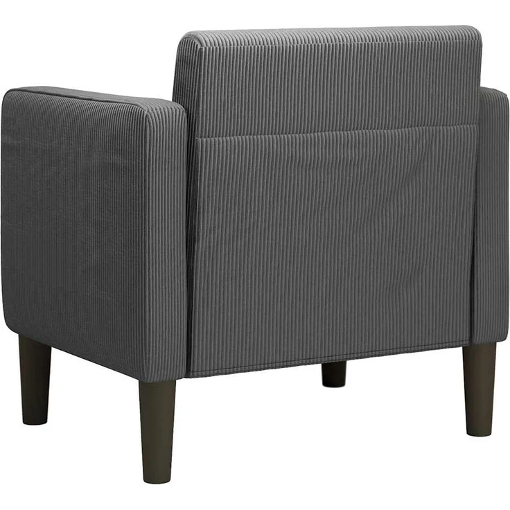 vidaXL Sessel mit Armlehnen Dunkelgrau 54 cm Cordstoff 4100516 – Bild 4