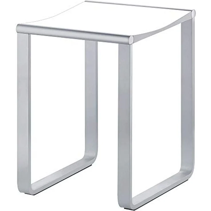 Keuco Bad-Hocker in Chrom und weiß, Anti-Rutsch Füße für die Dusche, bis 100 kg, 46,9 cm hoch, Design-Badhocker, Dusch-Sitz, Plan – Bild 6