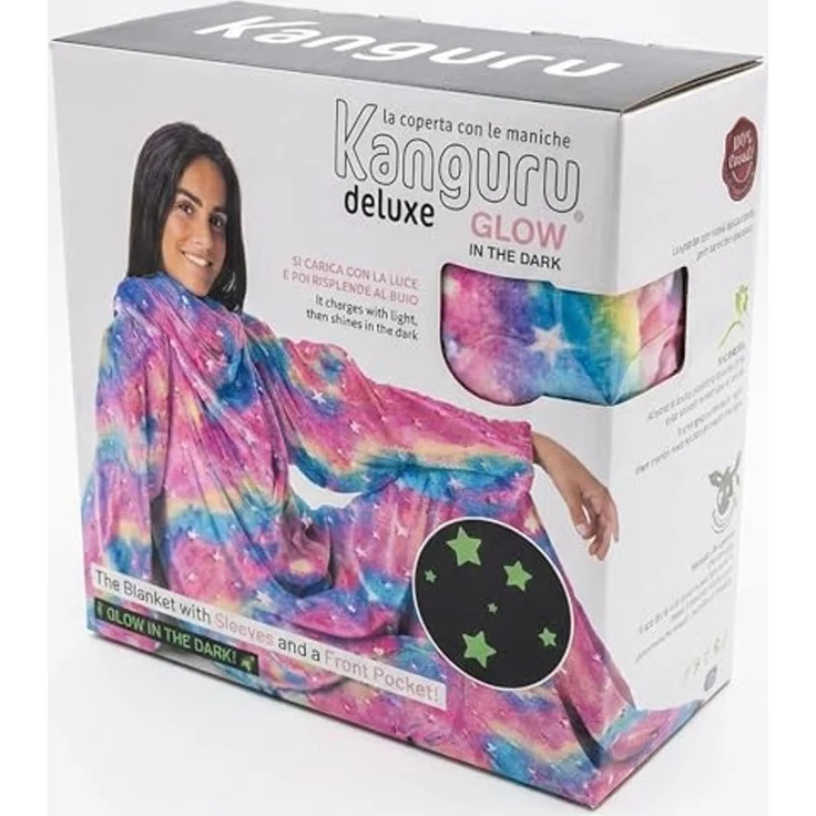 KANGURU Deluxe Glow Rainbow Decke und Überwurf 140 x 180 cm – Bild 6