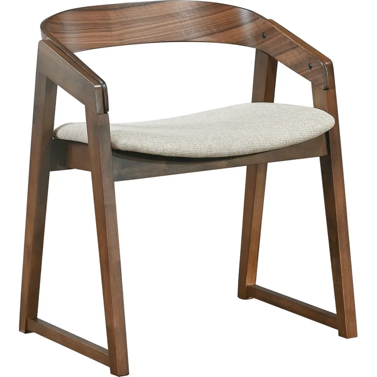 Selsey 'Saloss' Holzstuhl Braun / Beige