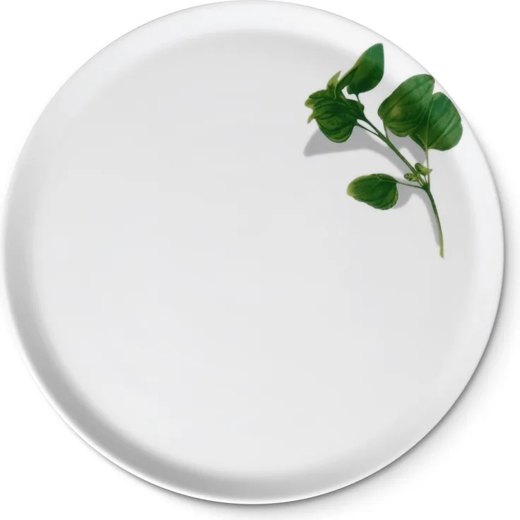 CreaTable - EUROPA KRÄUTER - Pizzateller BASILIKUM 33 cm aus Porzellan