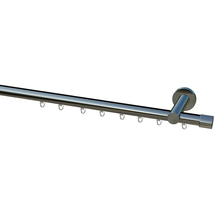 Garduna Gardinenstange Ø 20mm Innenlauf Komplettset inkl. X-Gleiter in Profilfarbe, 1-läufig, kürzbar, Metall, 2-lauf, 1-lauf, Gardinenstange, 20mm, Innenlauf, Gardinenschiene – Bild 1