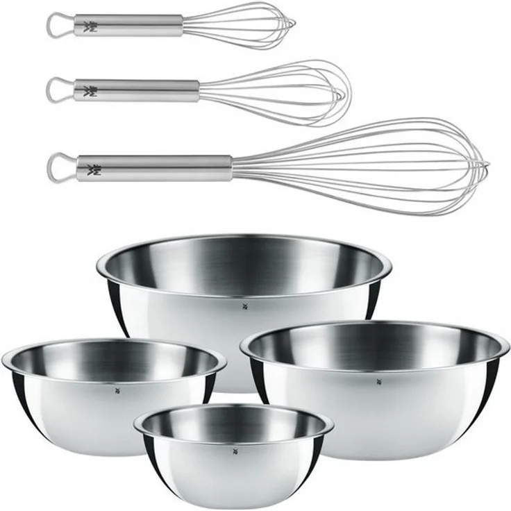 WMF Schüssel Set Gourmet 4-teilig und Schneebesen Set Profi Plus 3-teilig – Bild 4