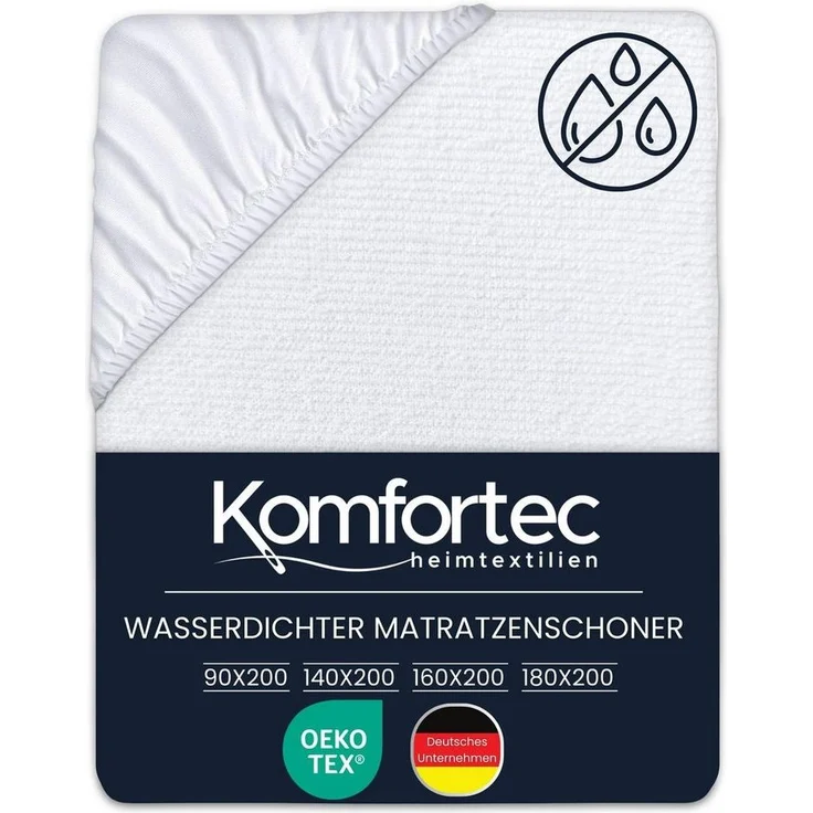 Matratzenschoner 90x200, 140x200, 160x200, oder 180x200 cm Komfortec – Bild 1