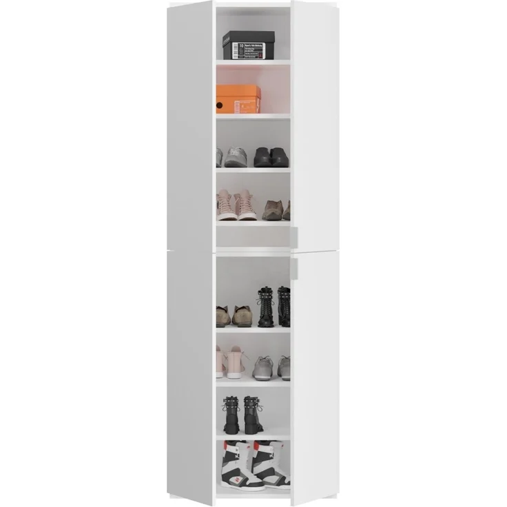 Garderobenschrank SystemX in weiß Hochglanz 212 x 193 cm – Bild 6
