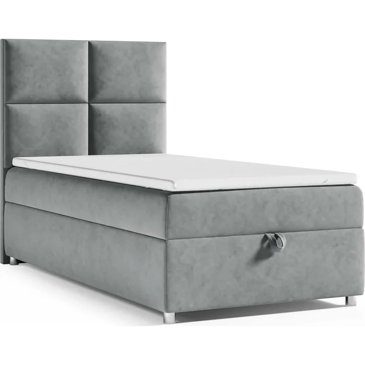 Best for Home Boxspringbett mit Bettkasten Trinity K2 Single Bonell-Matratze inkl. 7 cm Topper (Einzelbett, Hotelbett, Polsterbett gepolstertes Kopfteil, Jugendbett, Kinderbett versch. Größen, 70x200 80x200 90x200 100x200 cm), verschiedene Liefermöglic...