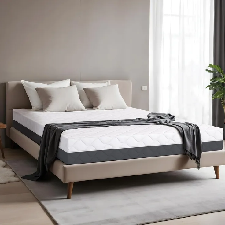 160x190 DoppelMatratze Waterfoam 100% Made in Italy | Ergonomische und orthopädische Unterstützung | Hohe Atmungsaktivität, AirFoam System | Abnehmbar | Hypoallergen, antibakteriell und anti-milben