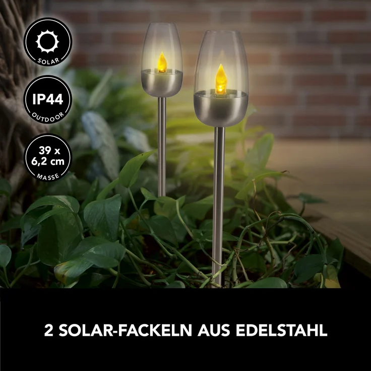 MAXXMEE Solar-Fackel 2er-Set - silber – Bild 2