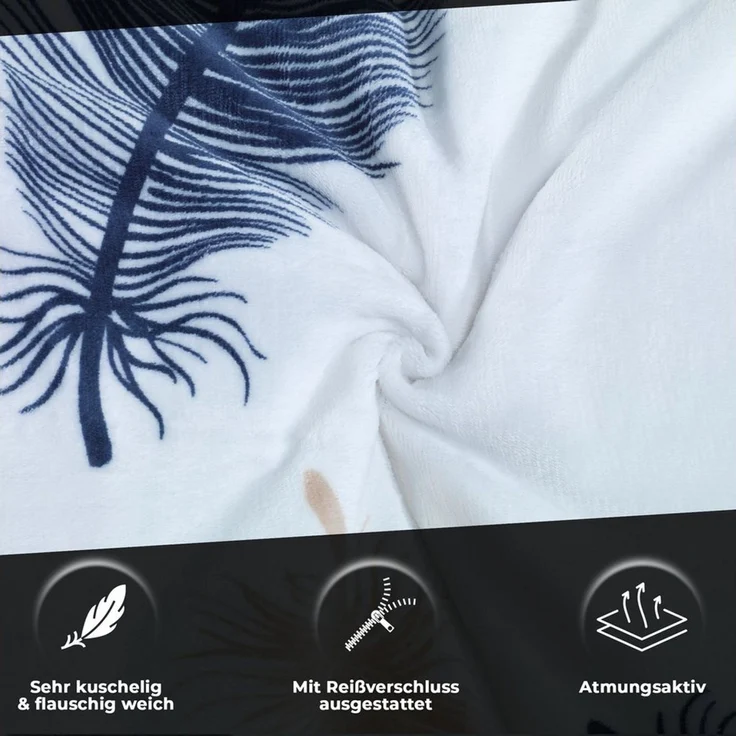 Malika Bettwäsche 135x200 + 80x80 cm Cashmere Touch Bettwäsche, atmungsaktiv, Mikrofaser, 2 teilig, Für Allergiker geeignet, pflegeleicht, angenehm weicher Stoff – Bild 3