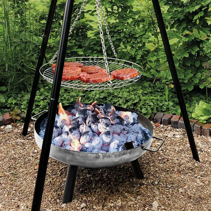 Multi-Grillset Feuerschale Grillrost Kochtopf 15L Fischfilethalter Kesselgulasch – Bild 2