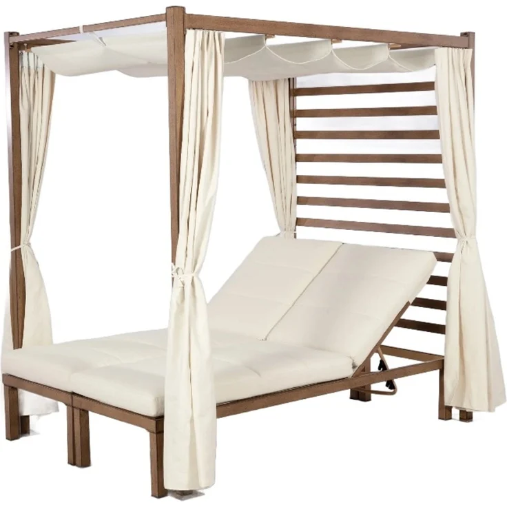 Gardissimo LOVINA Doppel Daybed Loungebett Doppelliege Gartenliege Pavillon mit Dach – Bild 5