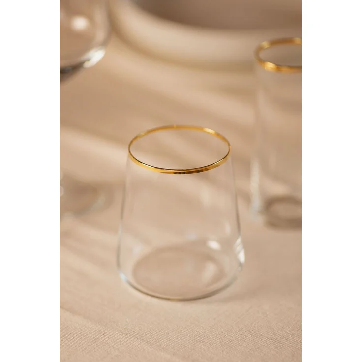 Hermia Concept 'Avantgarde 420 - Gold, Transparent' Gläser-Set (4-teilig), Gold / Transparent, 9 x 9 x 10 cm, 420 ml – Bild 1