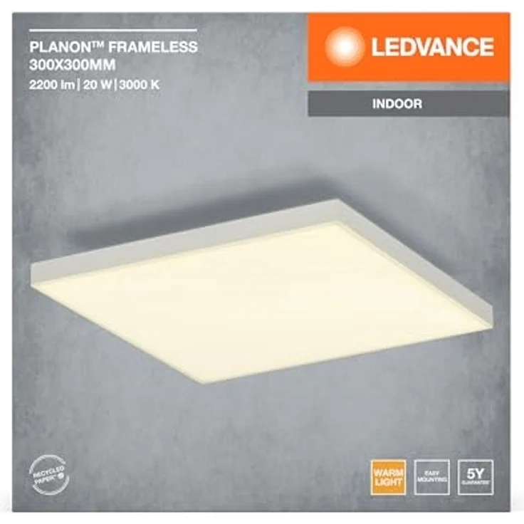 LEDVANCE Planon Rahmenlos 300 x 300 mm 20 W 830 Weiß – Bild 5