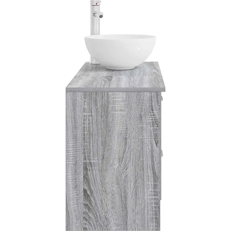 vidaXL Badezimmerschrank-Set 2 stk. Grau Sonoma 79,5 x 35 x 80 cm 3403869 – Bild 5