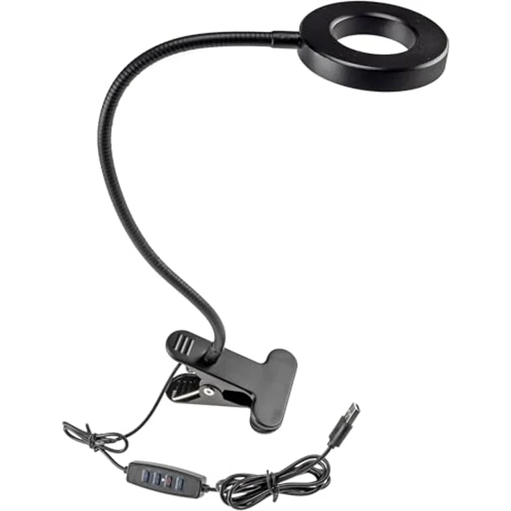 LED Klemmleuchte mit USB-Betrieb 40cm Schwanenhals, dimmbar, 55lm – Bild 2