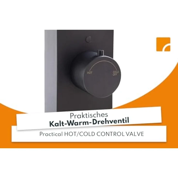 Steinbach Solardusche "The Gate", schwarz, 102 x 102 x 230 cm – Bild 4