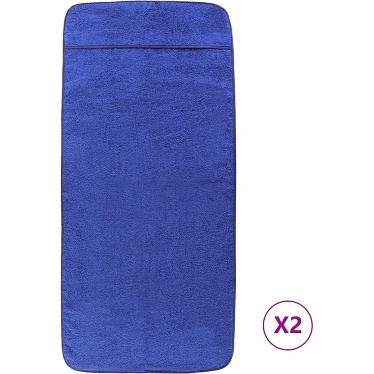 vidaXL Strandtücher 2 Stk. Königsblau 75x200 cm Stoff 400 GSM 362678 – Bild 2