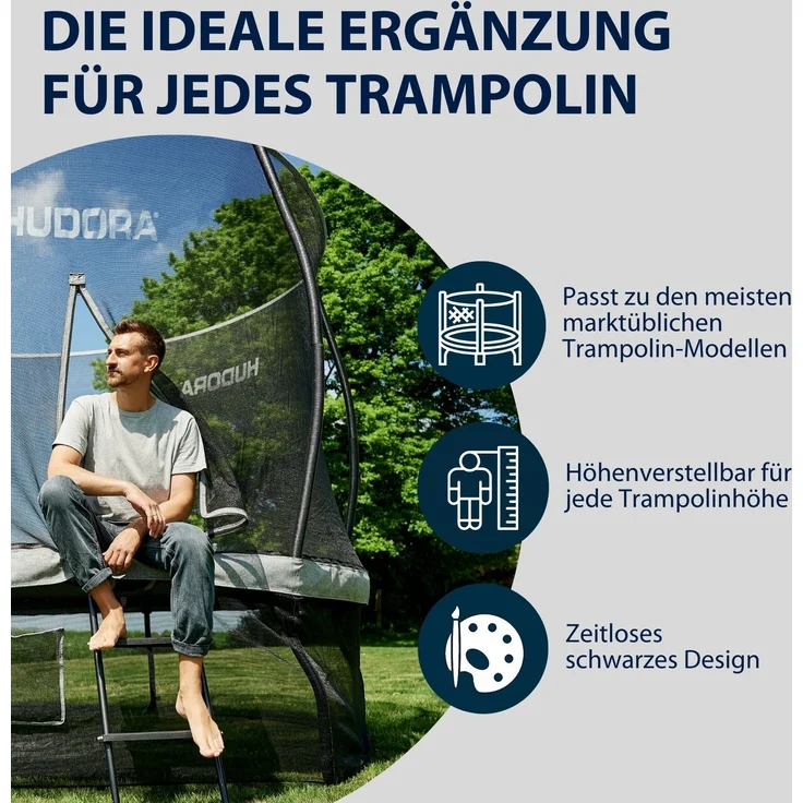 Höhenverstellbare Trampolinleiter, von 55 bis 103 cm – Bild 4