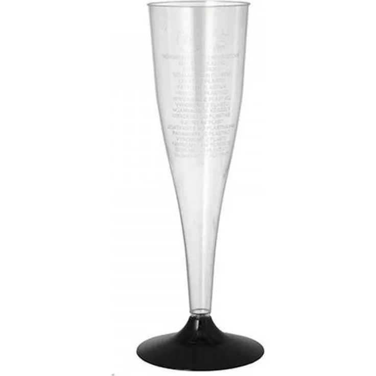6 Stiel-Gläser für Sekt, PS 0,1 l Ø 5 cm · 17,5 cm glasklar