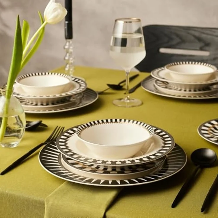 Karaca Geschirr-Set Karaca Elegance Bone Helsinki 24-teiliges Tafelservice für 6 Personen – Bild 4