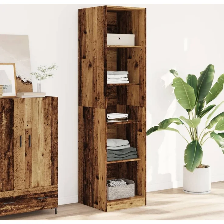 vidaXL Kleiderschrank Altholz-Optik 50x50x200 cm Holzwerkstoff 3307718 – Bild 1