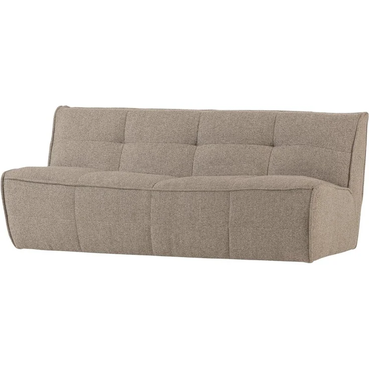 3-Sitzer Sofa Cluster - Bouclé-Stoff Khaki Braun – Bild 1