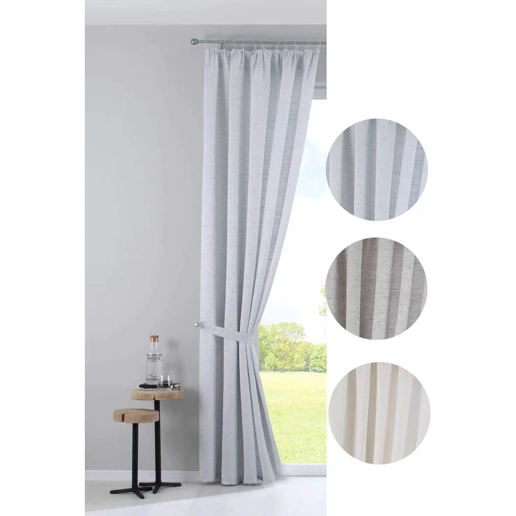 Gardinenbox Vorhang (1 St), verdecketeSchlaufen, blickdicht, Jacquard, Jacquardmusterung Effektgarn Kräuselband Moderne Optik 20190350 – Bild 2