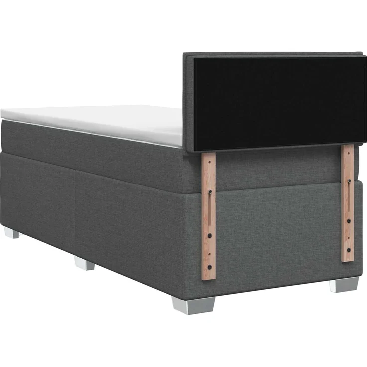 vidaXL Boxspringbett mit Matratze Dunkelgrau 100 x 200 cm Stoff 3450419 – Bild 8