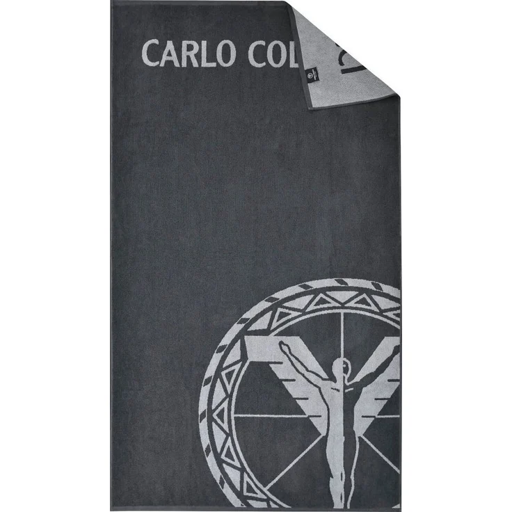 Carlo Colucci Strandtuch Stefano - 100 x 180 cm - Anthrazit-Silber – Bild 1