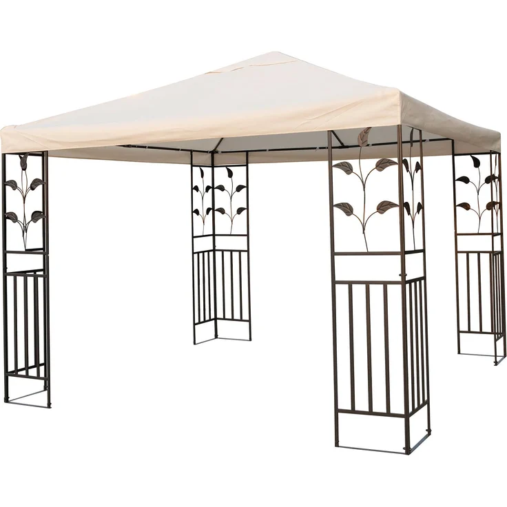 Garten - Pavillon Metall beige 3x3 m