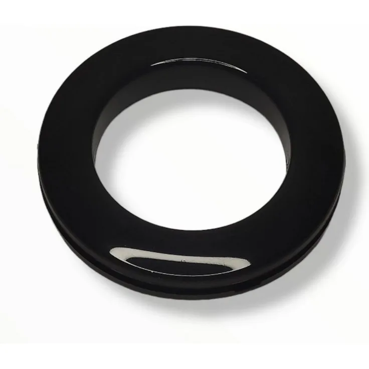 nodeko Stoffösen Gardinenösen, Vorhangringe, verstellbar - Stoffloch Ø 40 mm, passend für Gardinenstangen Ø 20 mm bis Ø 28 mm, (10 Stück), mit Rasterung - daher für Stoffe bis 4 mm Dicke verwendbar