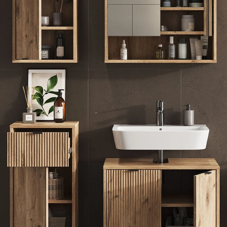 Badmöbel-Set Eliza Viking Oak 4-teilig Vicco – Bild 5