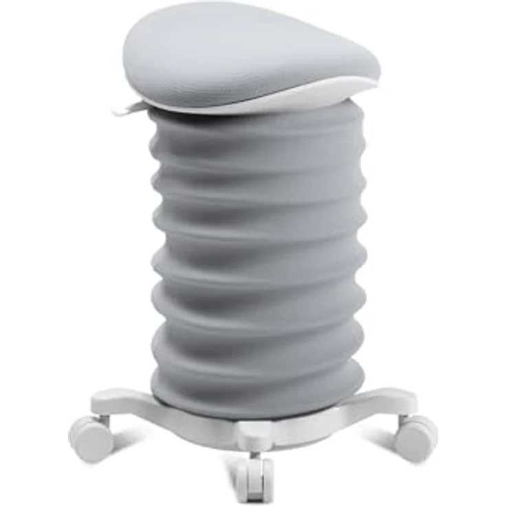 TOPSTAR Sitness 4D mit Rollen - AGR-Zertifiziert Dynamischer Sitzhocker Papyrus - grau Stoff HI8, ergonomischer Bürohocker - höhenverstellbar - stärkt den Rücken - entlastet die Bandscheiben – Bild 2