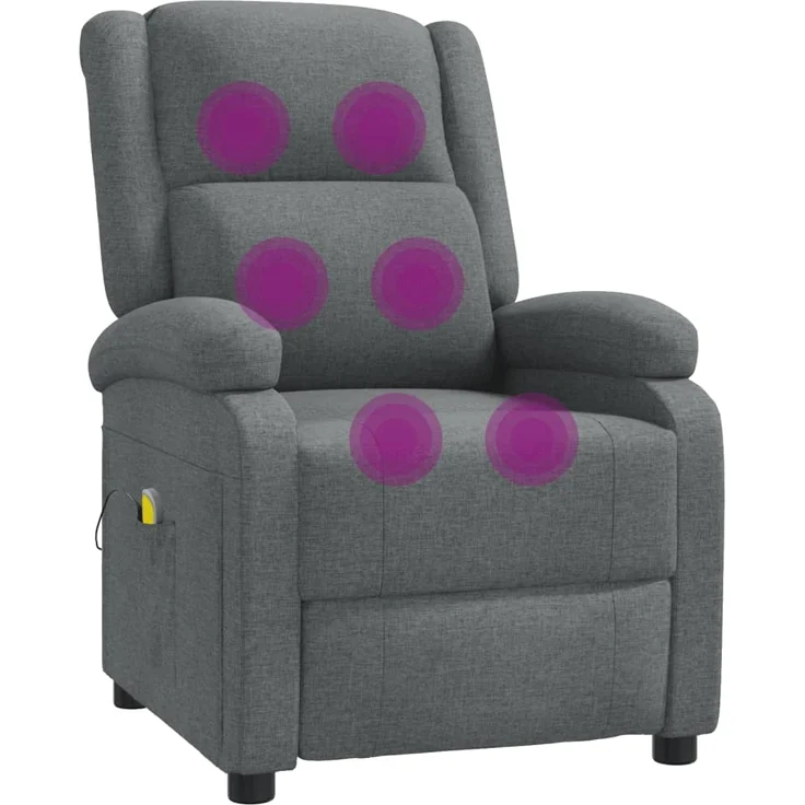 vidaXL Massagesessel Dunkelgrau Stoff 340937 – Bild 1