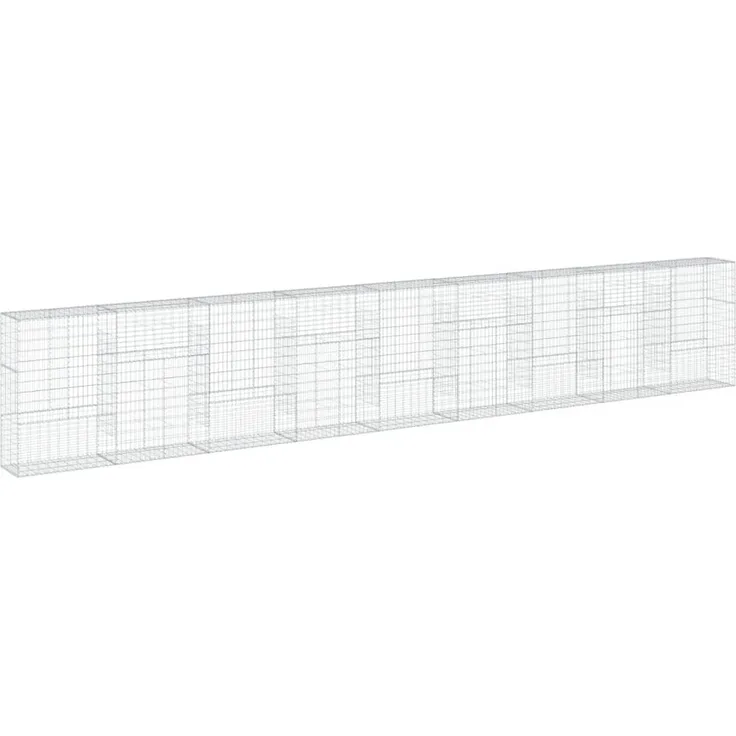 vidaXL Gabione mit Deckel 900x50x150 cm Verzinktes Eisen 3295162
