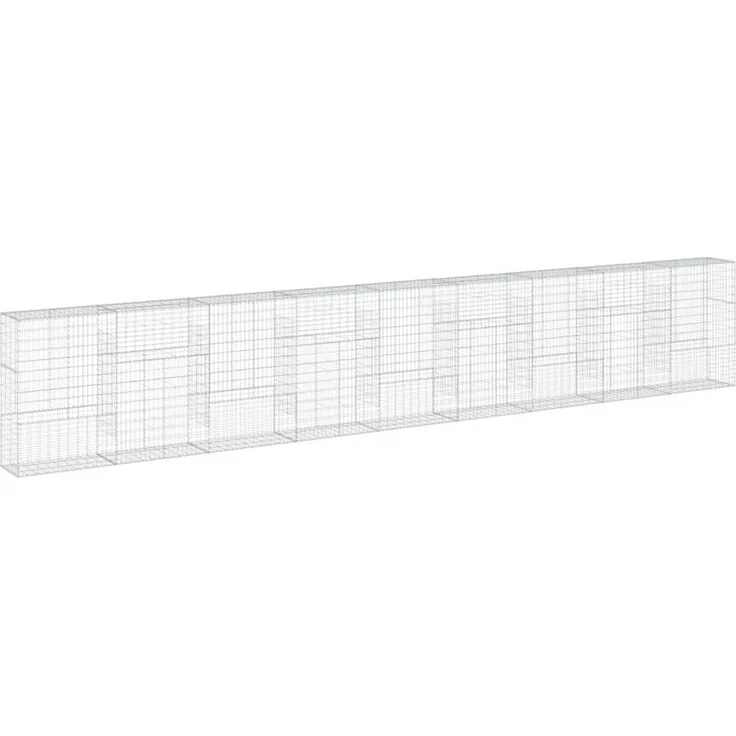vidaXL Gabione mit Deckel 900x50x150 cm Verzinktes Eisen 3295162 – Bild 1