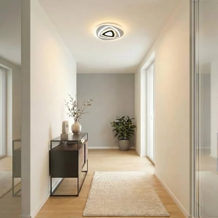 Lindby LED Deckenleuchte Rebeka, dimmbar mit Leselampe, 1-flammig, moderne Wohnzimmerleuchte in Weiß mit Fernbedienung und Leuchtmittel – Bild 3