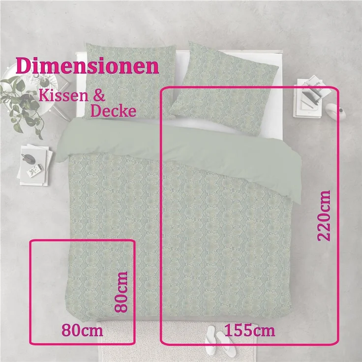 Bettwäsche-Set (155x220cm) - Byrklund Scary Snake – Bild 2