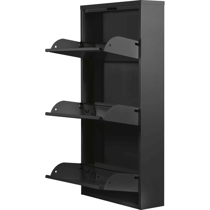 Schuhkipper >BLACK< (1stk) Schwarz lackiert, Metall, montiert - 50x105x15cm (BxHxT) – Bild 3