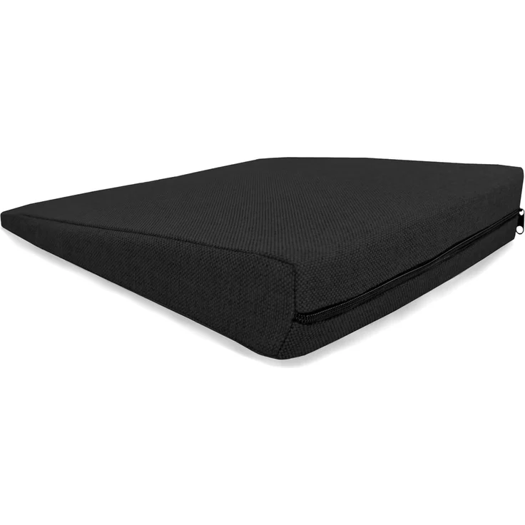 POKAR Keilkissen Stuhl Sitzkeil Ergonomisches Sitzkeilkissen Bürostuhl Kissen Orthopädisch Keilkissen Autositz Schaumstoff, Schwarz, 38 x 38 x 8/2 cm – Bild 4