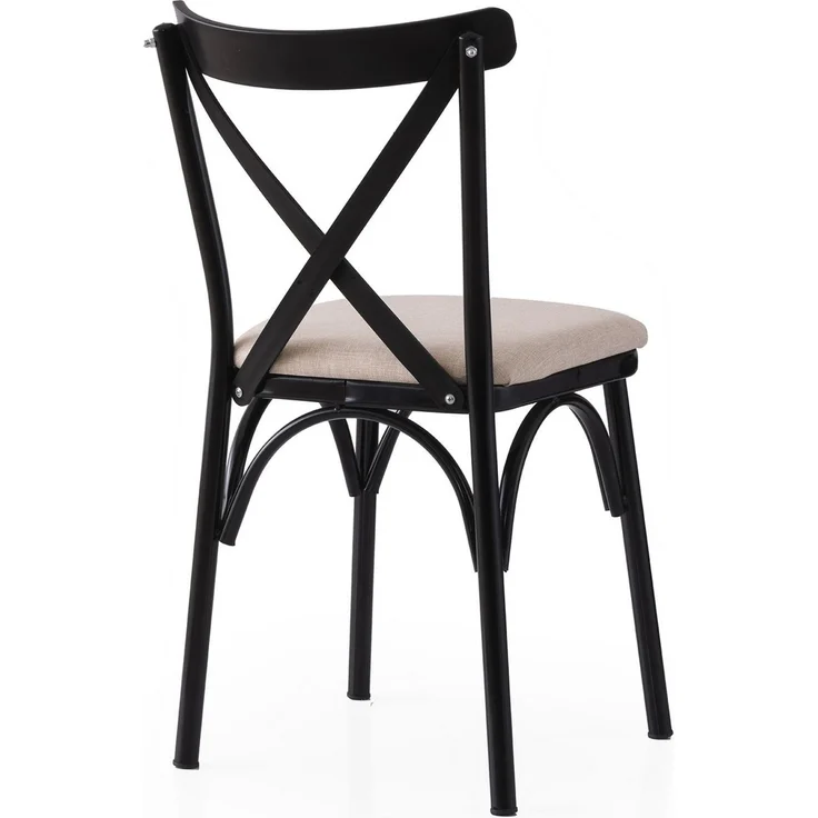 Skye Decor 'Ekol - 285 V2' Stuhlset (2-teilig), Schwarz / Creme, 42 x 81 x 40 cm – Bild 3
