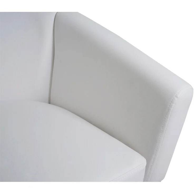 Lounge-Sessel HWC-O17, Sessel Clubsessel Cocktailsessel, FSC®-zertifiziert Kunstleder ~ weiß – Bild 5