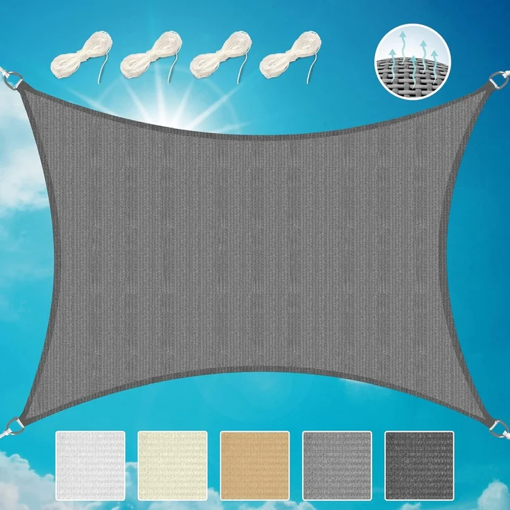 Sol Royal SolVision HDPE Sonnensegel HS9 Rechteck Anthrazit, 300x200 cm – Bild 1