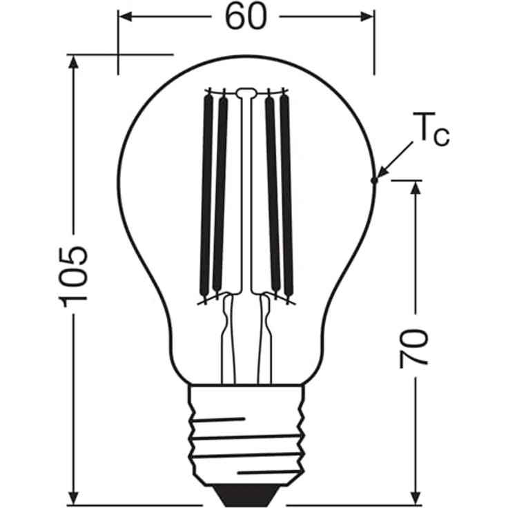 OSRAM LED Birne E27 5W Filament 4.000K, 1055lm, 2er-Pack – Bild 4