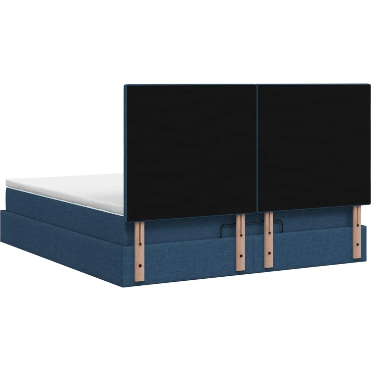 vidaXL Ottoman Bett mit Matratze mit Kopfteil Blau 140 x 190 cm Stoff 3457493 – Bild 9