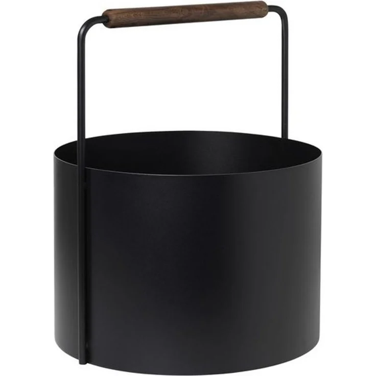 blomus Feuerholz-Korb, Stahl schwarz, 34.8 x 45.2 x 37.1 cm – Bild 4