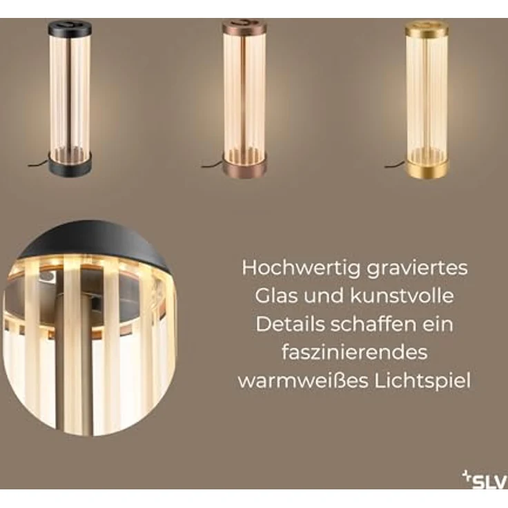 SLV QUIMERA Tischleuchte, LED, 2700/3000K, dimmbar, dunkel bronze, 1008038 – Bild 4