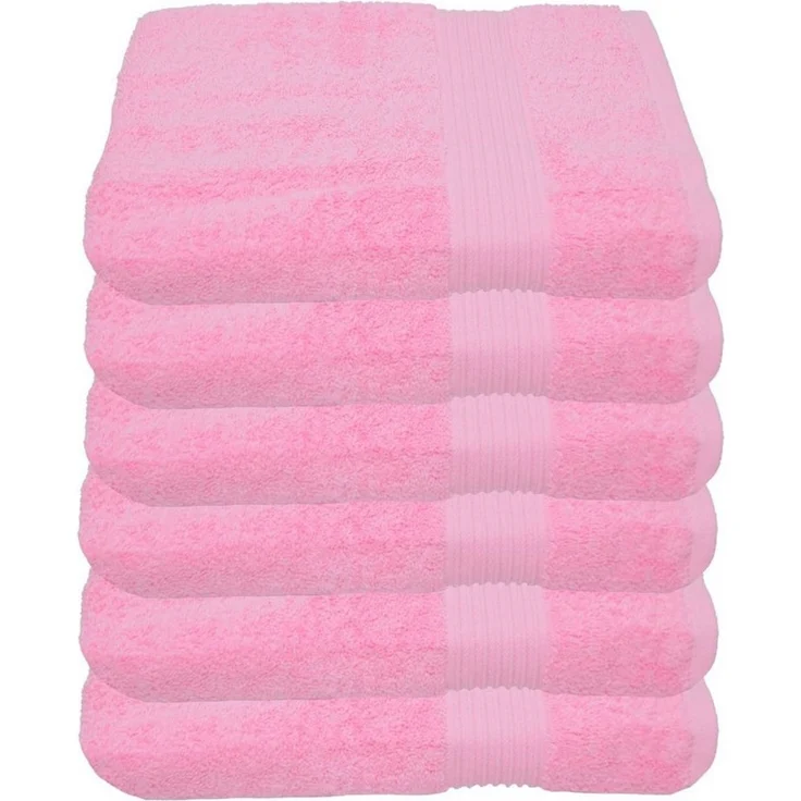 Julie Julsen Handtücher 6-Handtücher-Babyrosa-Handtuch 50 x 100 cm, Baumwolle (6-St) – Bild 1