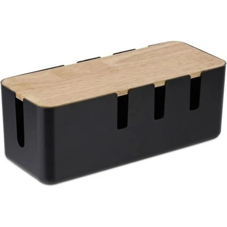 Relaxdays Kabelbox mit Holzdeckel – Bild 10